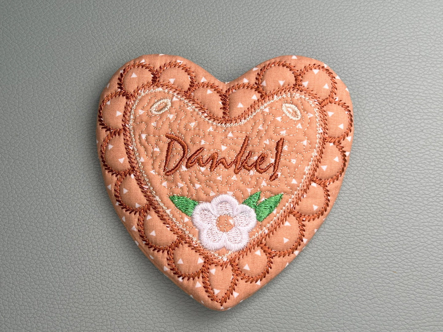 Lebkuchenherz-Portmonee - ohne Stoffband (12cmx12cm)