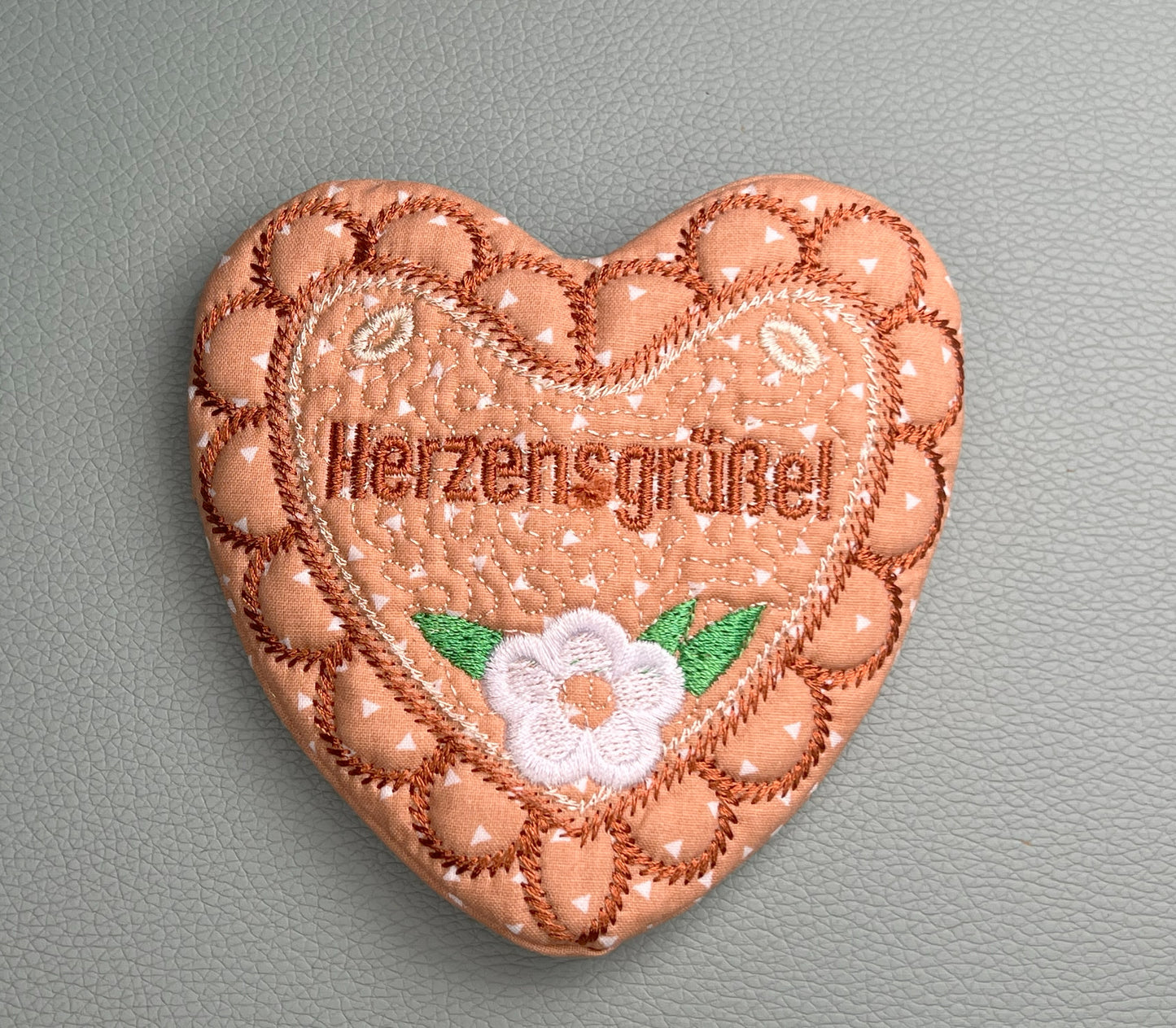 Lebkuchenherz-Portmonee - ohne Stoffband (12cmx12cm)