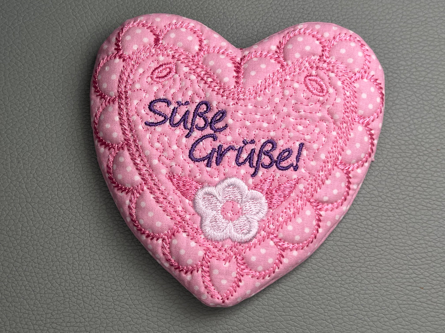 Lebkuchenherz-Portmonee - ohne Stoffband (12cmx12cm)