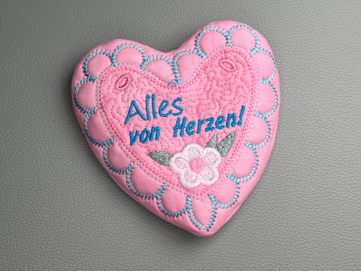 Lebkuchenherz-Portmonee - ohne Stoffband (12cmx12cm)