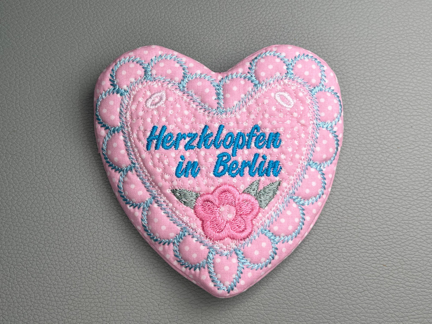 Lebkuchenherz-Portmonee - ohne Stoffband (12cmx12cm)