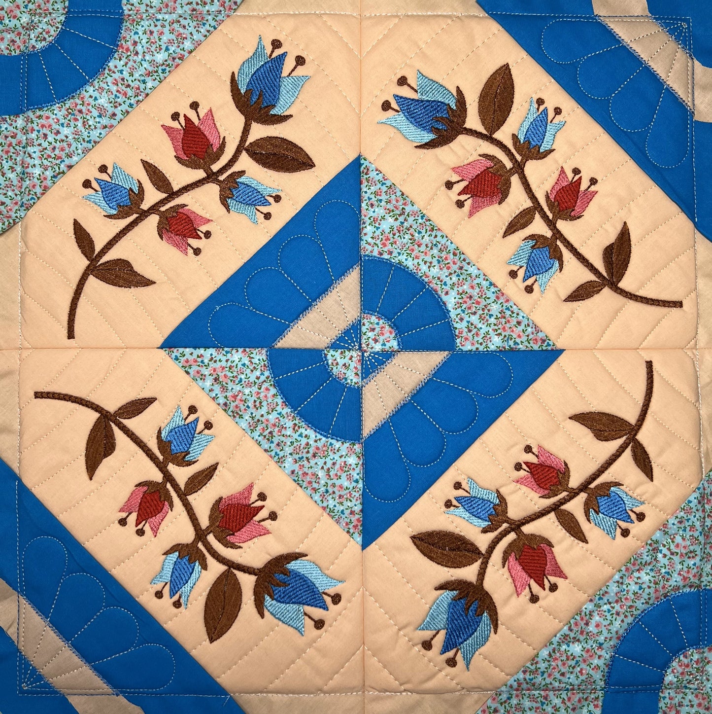 Patchwork - Soft Blue Tale - Block Number 1