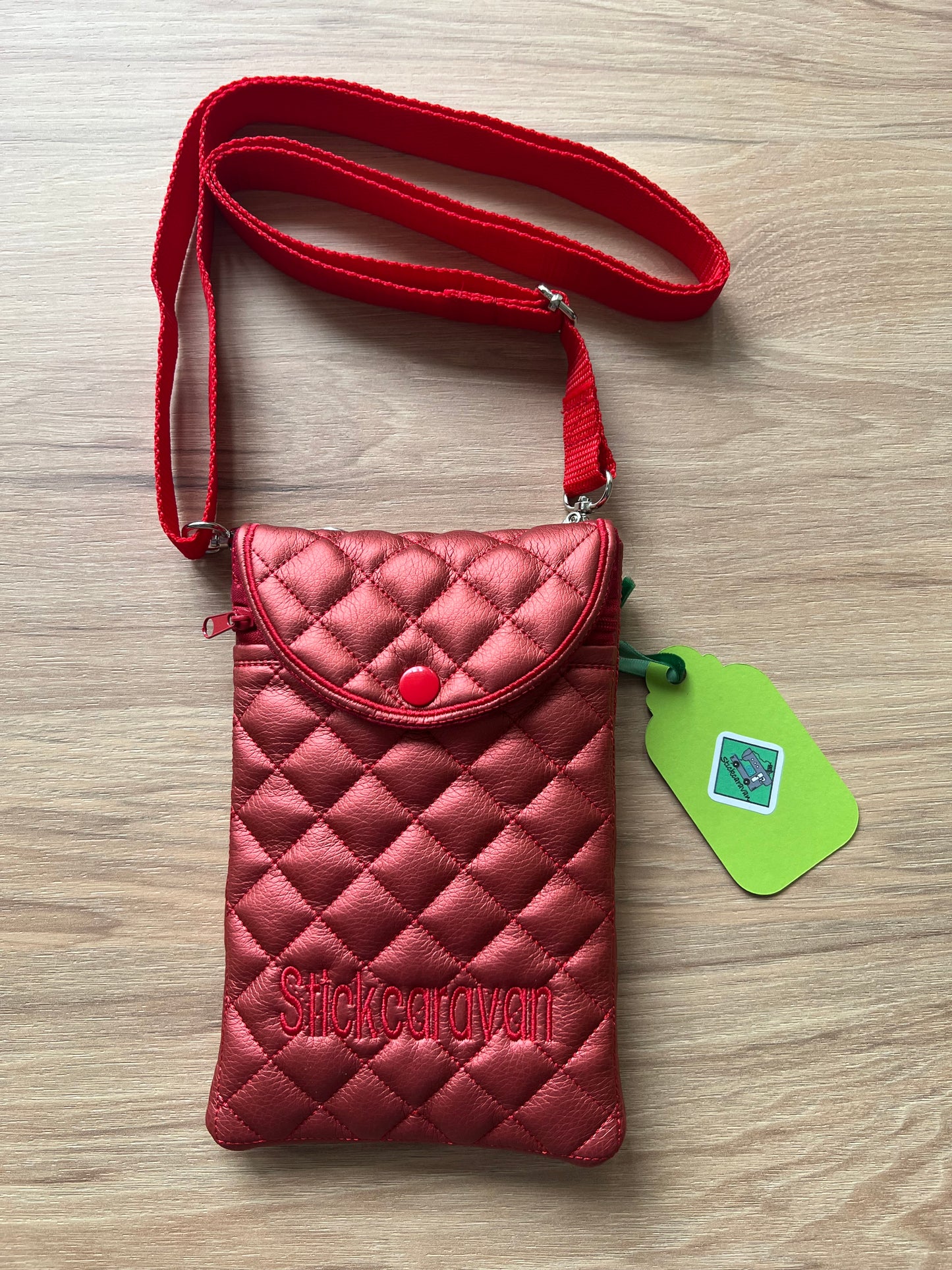 Mini Crossbag - Smartphone - Handmade - Rot