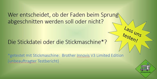 Stickdatei versus Stickmaschine