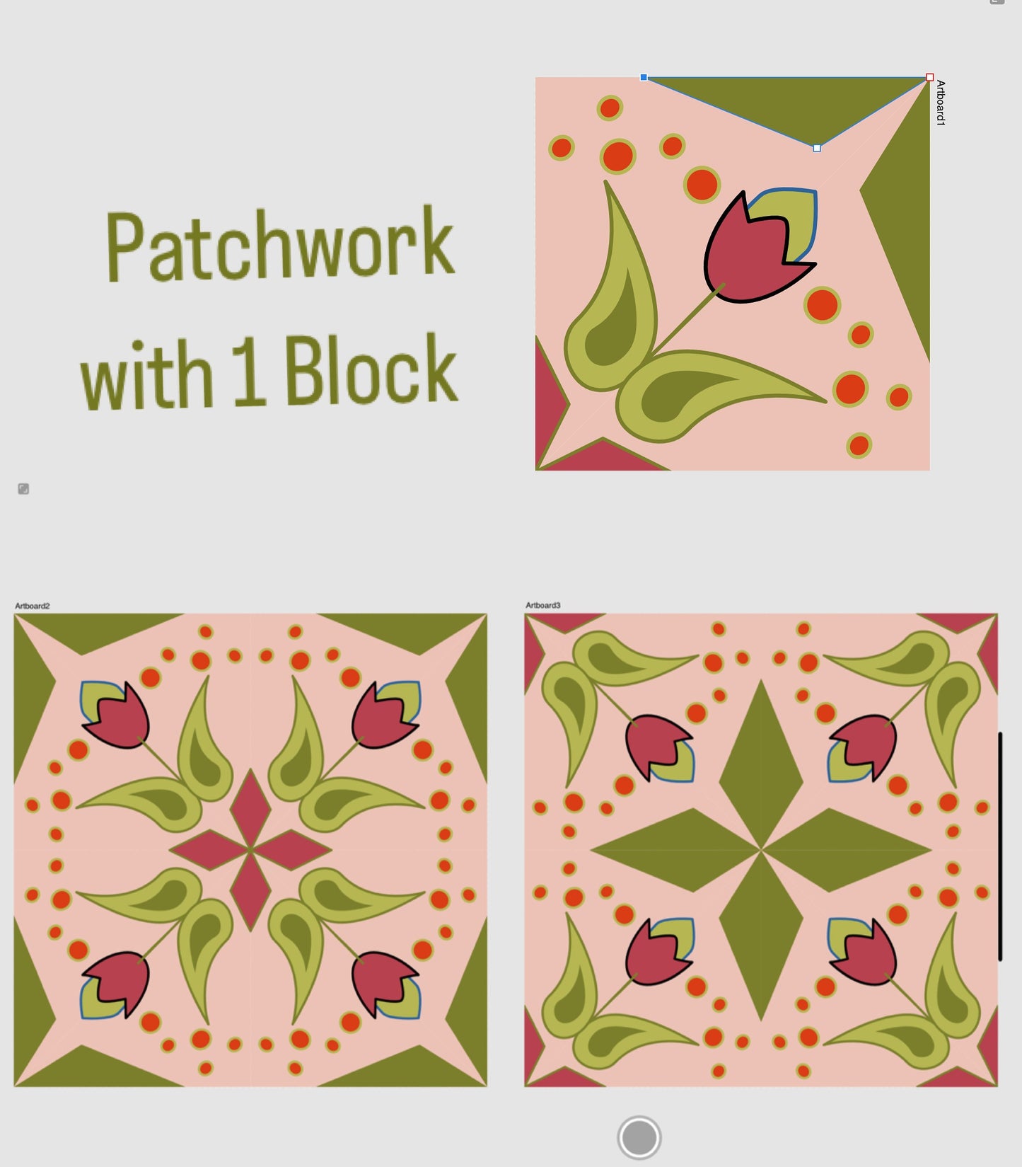 Patchwork - 1 Block Blume