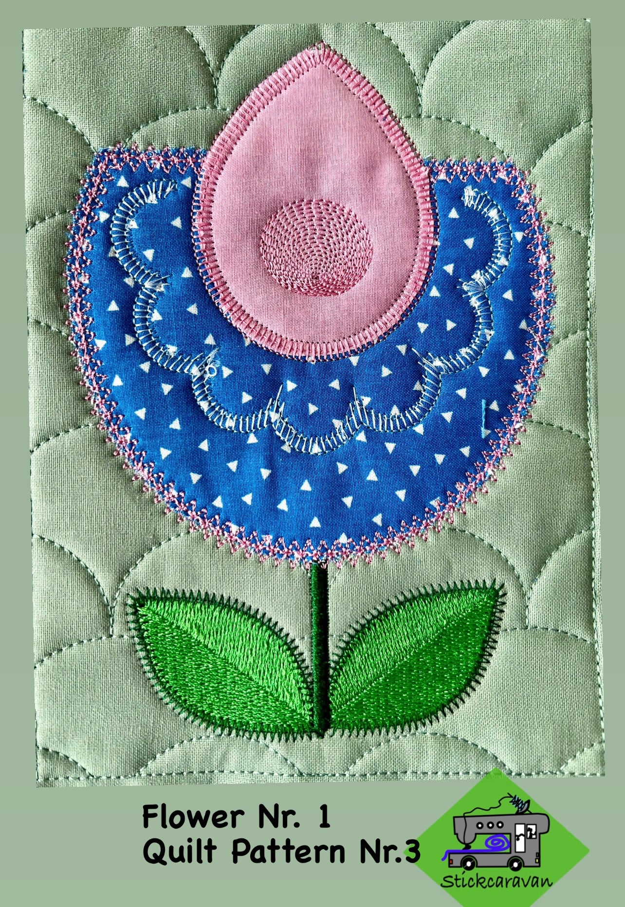 Nordic Bloom (Blume Applikation und Quilt)