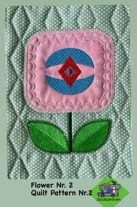 Nordic Bloom (Blume Applikation und Quilt)