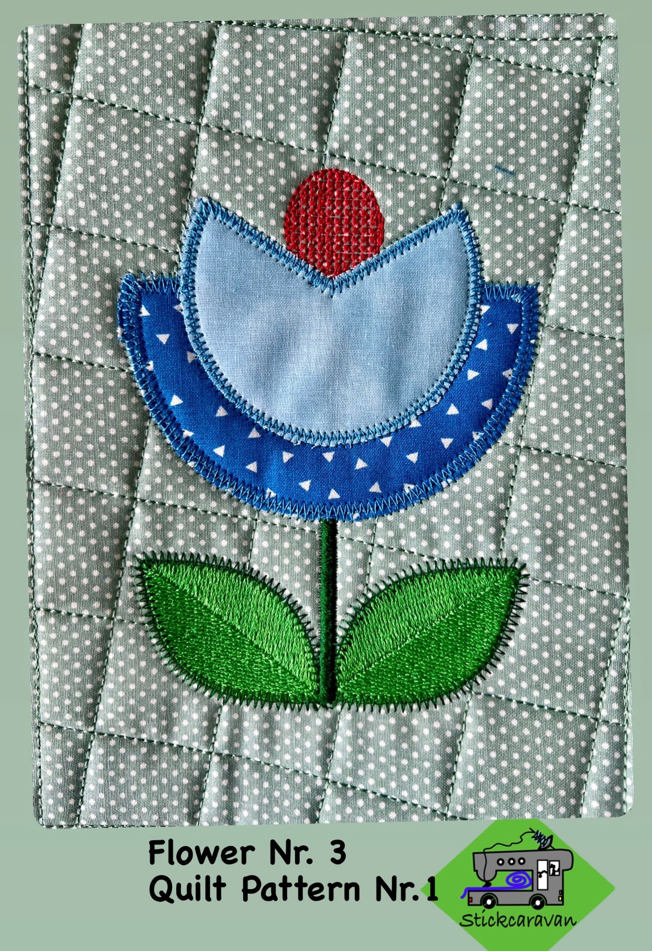 Nordic Bloom (Blume Applikation und Quilt)