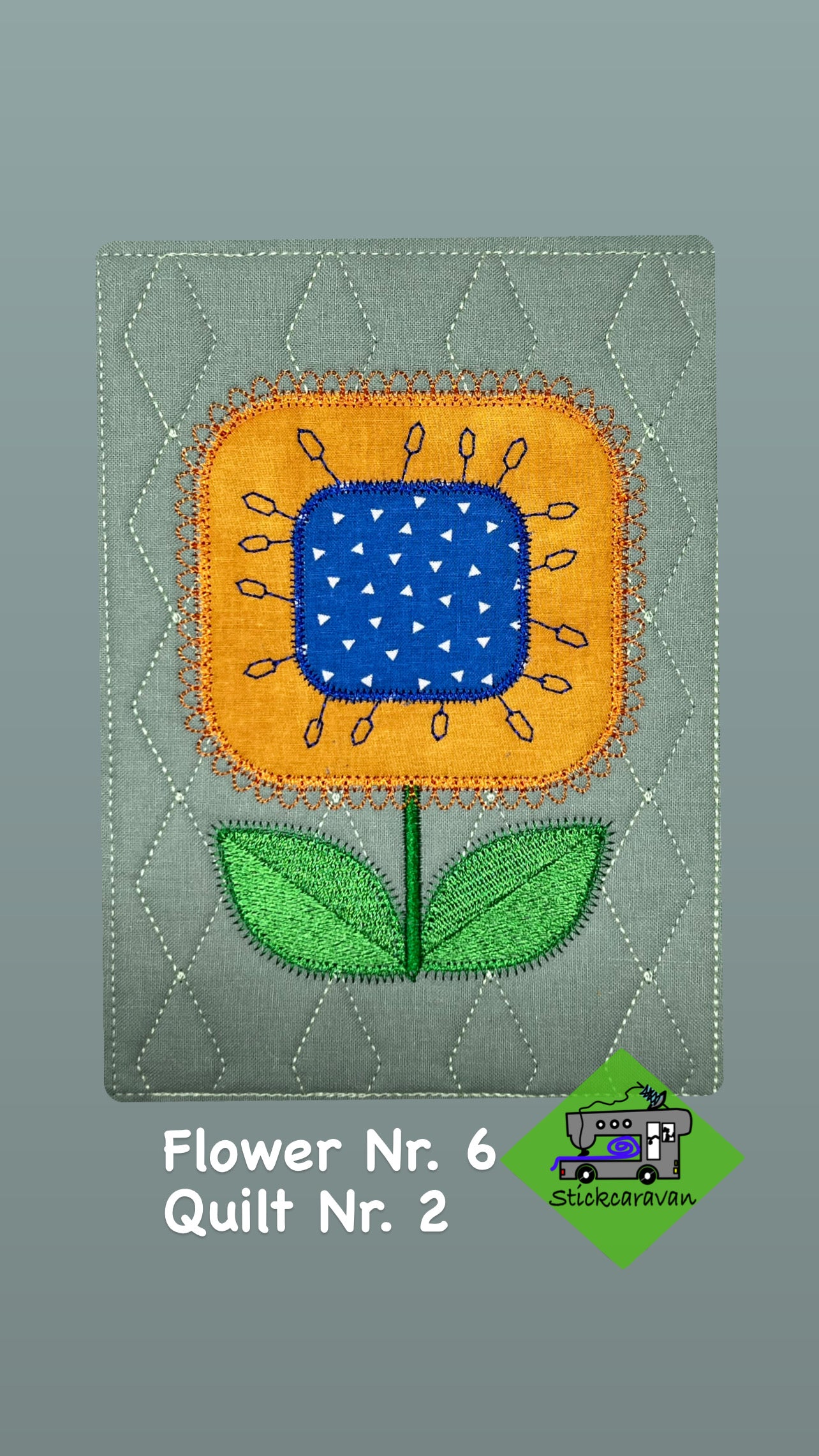 Nordic Bloom (Blume Applikation und Quilt)
