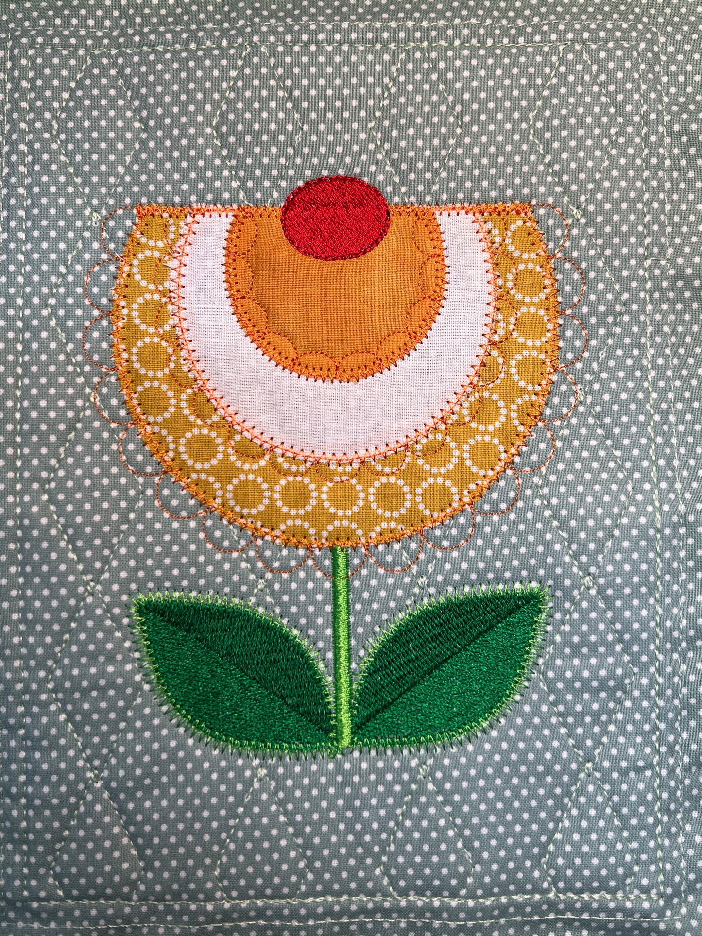 Nordic Bloom (Blume Applikation und Quilt)