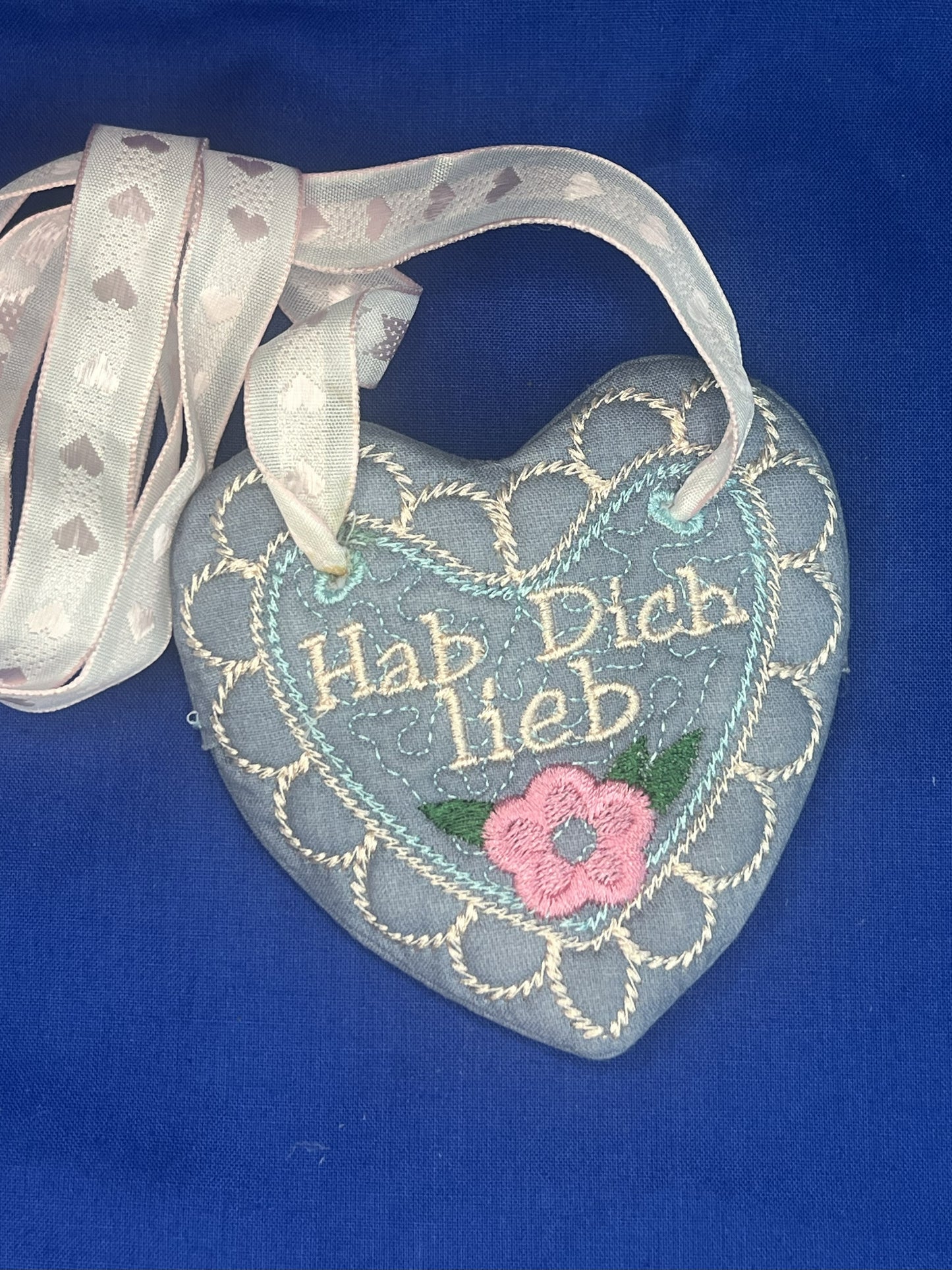 Lebkuchenherz-Portmonee - mit Stoffband (9cmx9cm)