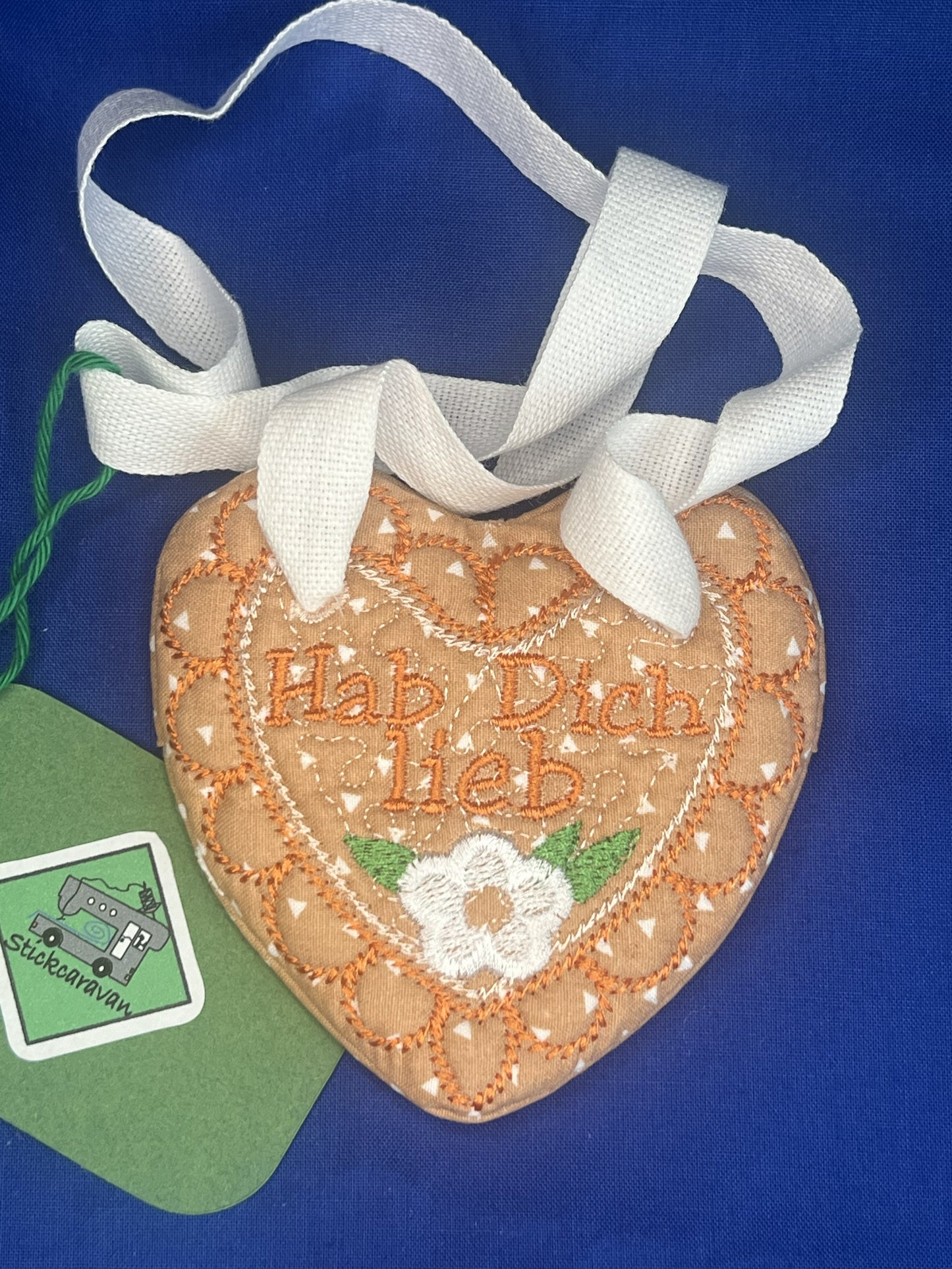 Lebkuchenherz-Portmonee - mit Stoffband (9cmx9cm)