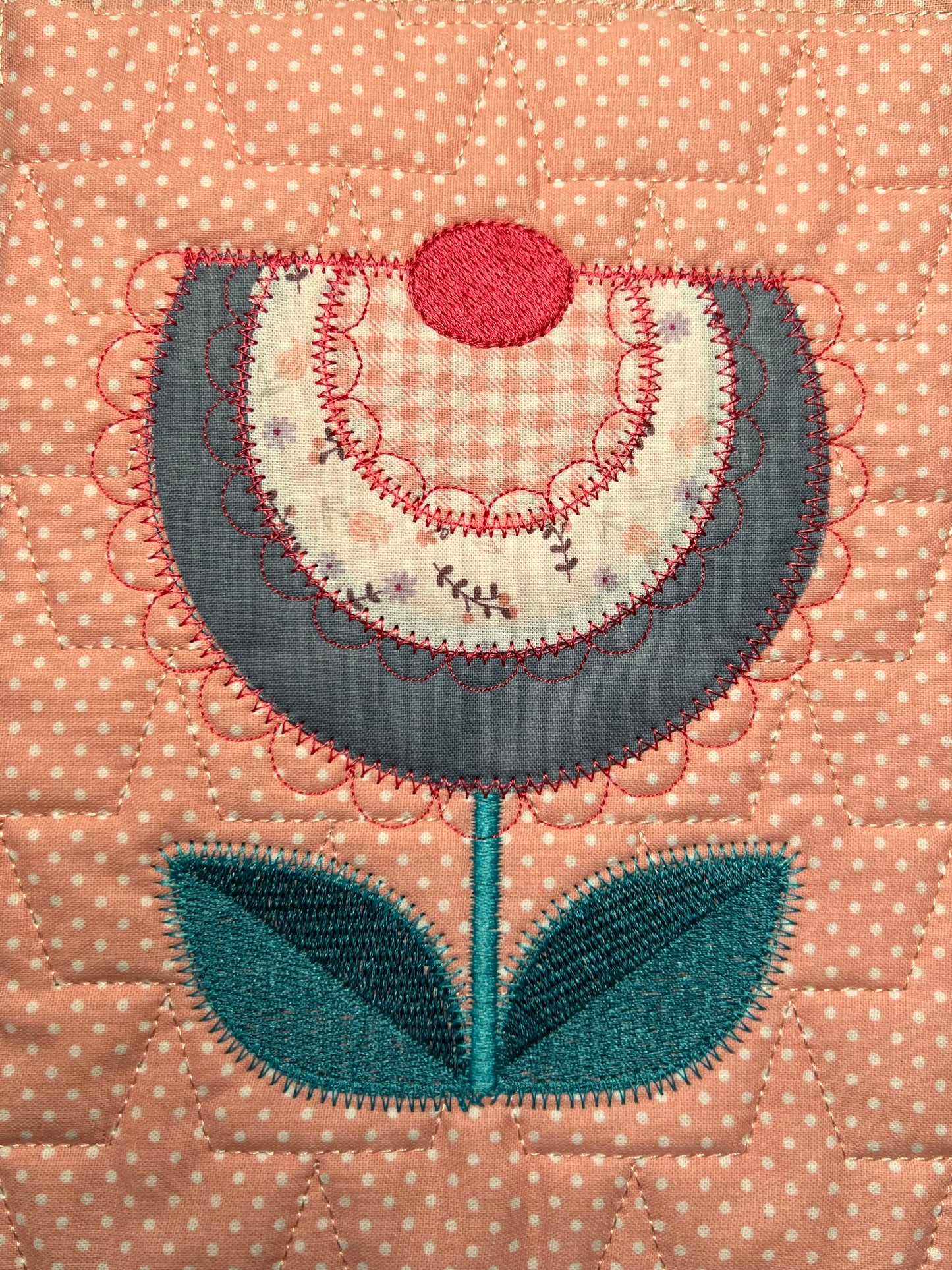 Nordic Bloom (Blume Applikation und Quilt)