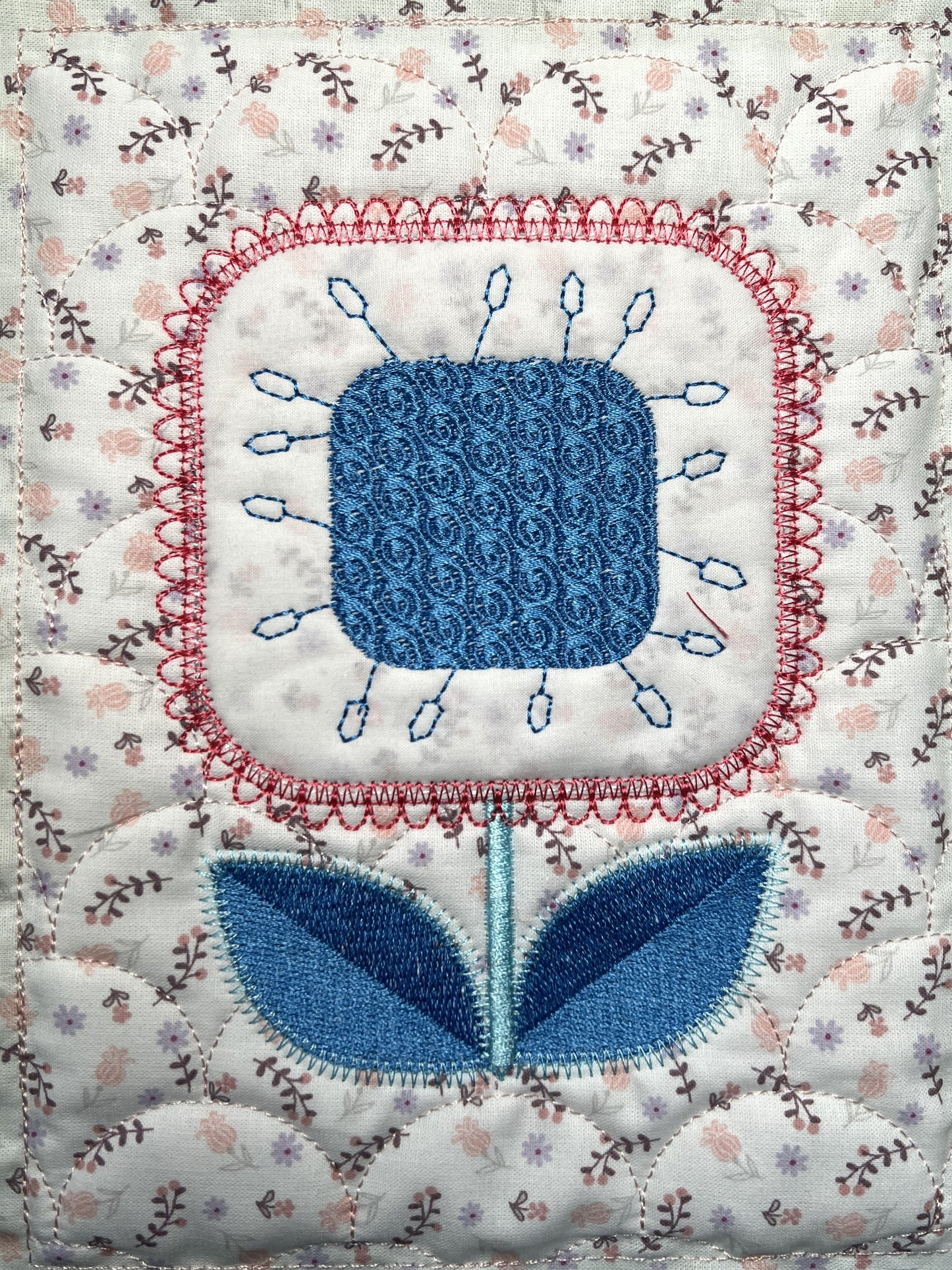 Nordic Bloom (Blume Applikation und Quilt)