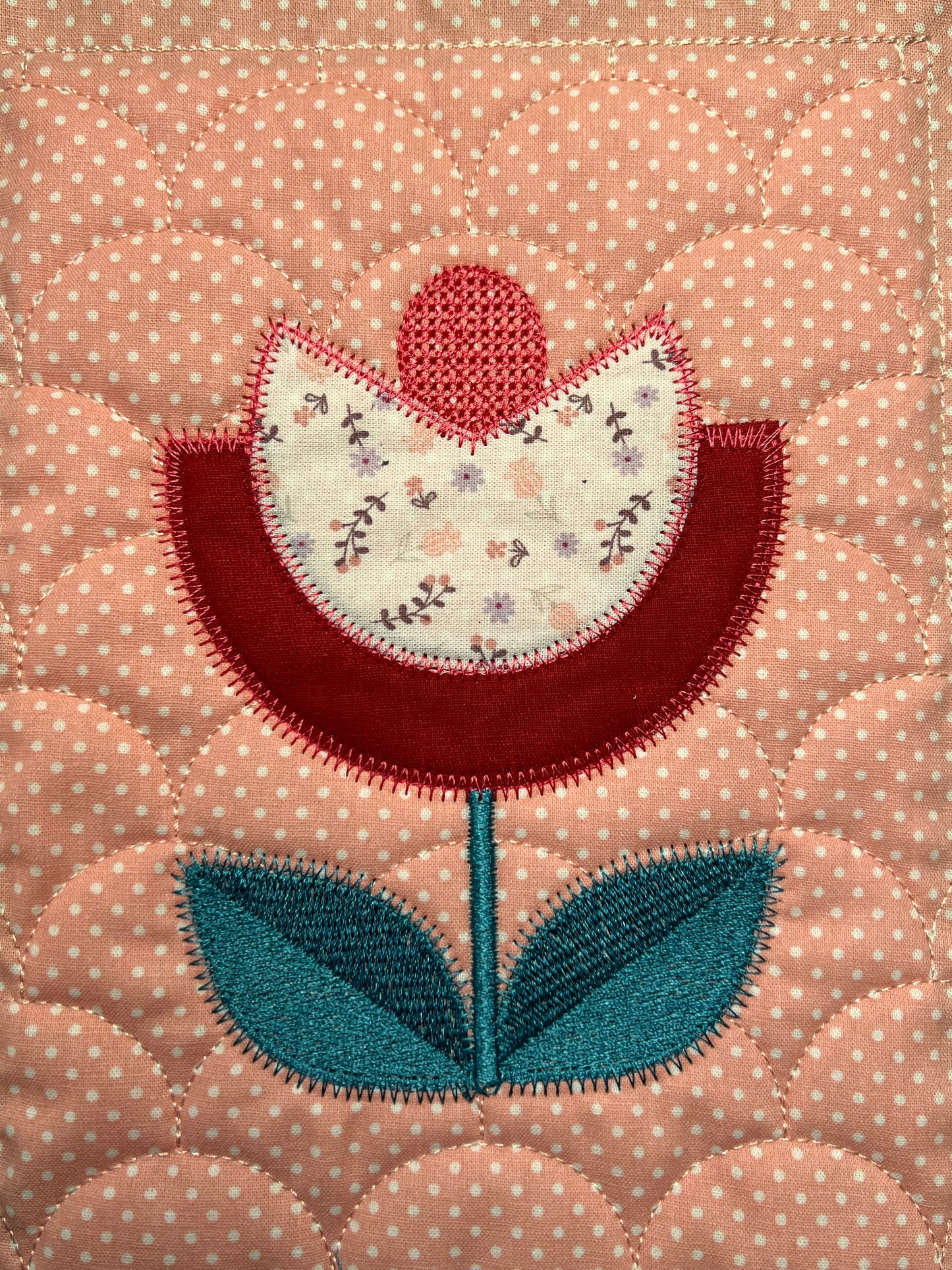 Nordic Bloom (Blume Applikation und Quilt)