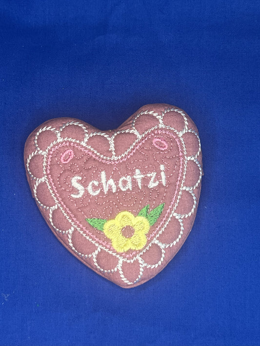 Lebkuchenherz-Portmonee - ohne Stoffband (9cmx9cm)