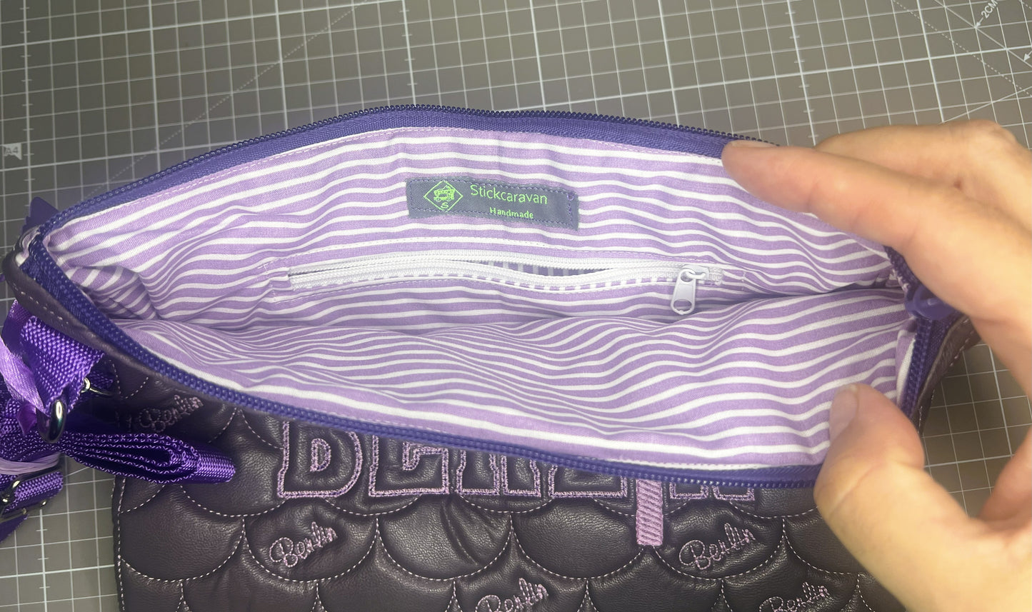 Crossbag - Berlin Bag - Lila - Handmade