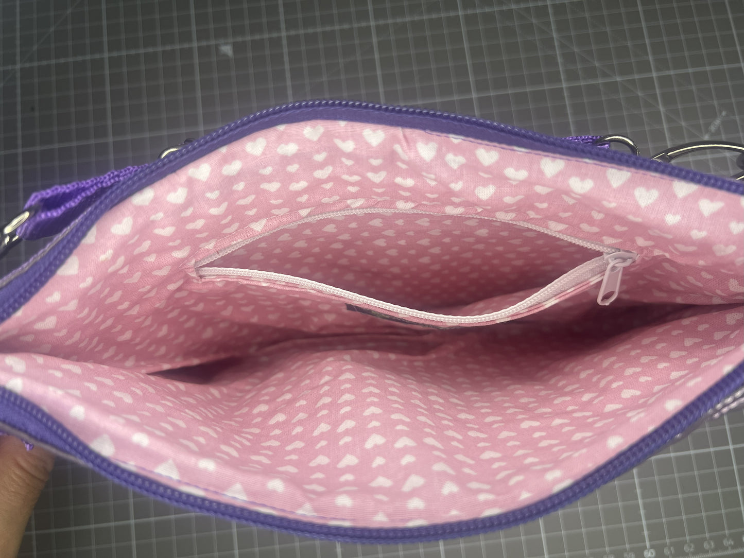 Crossbag - Berlin Bag - Lila - Handmade