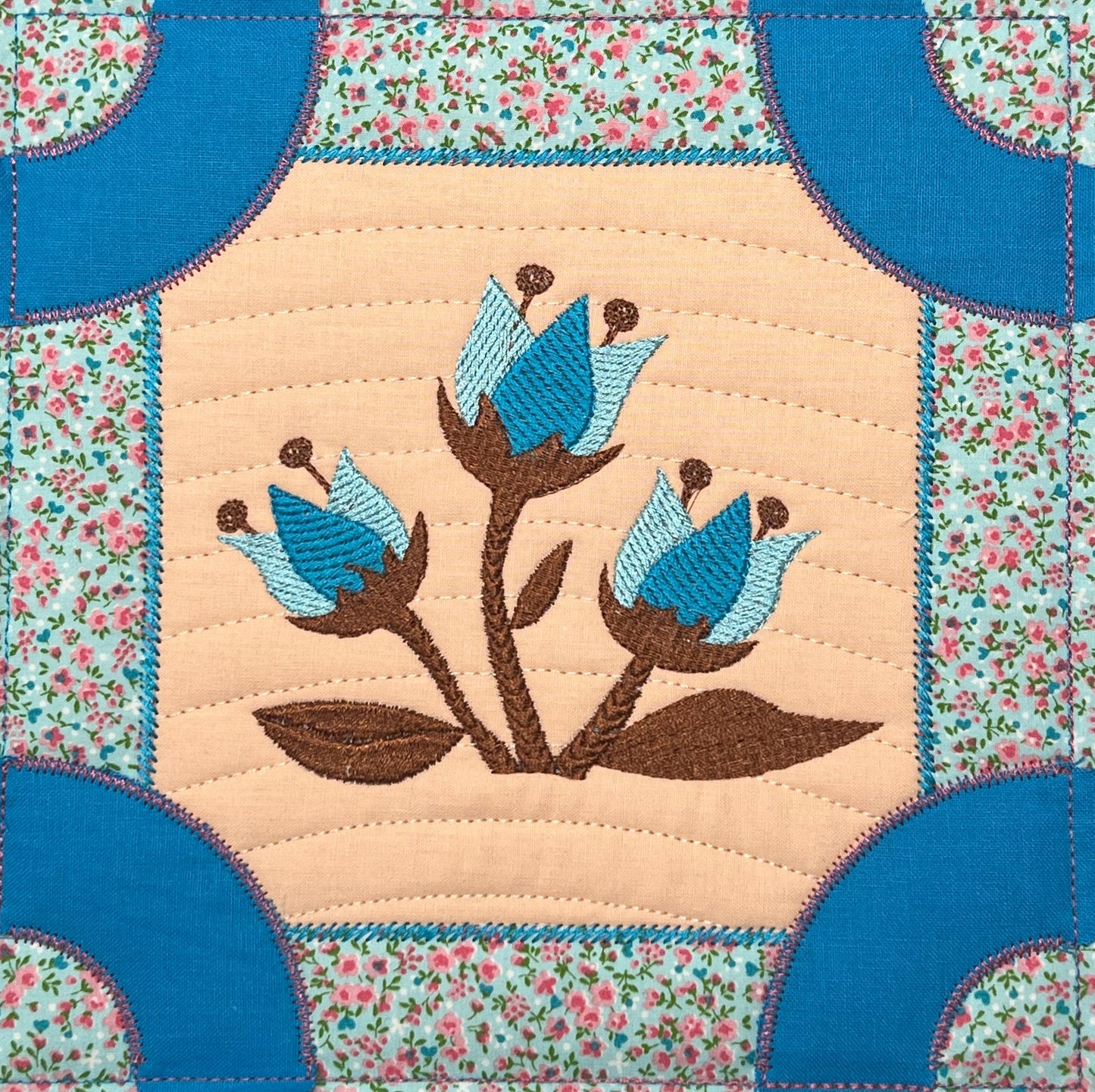 Patchwork - Soft Blue Tale - Block Nr. 1